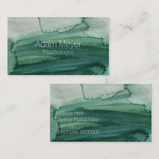 Carte de visite chic de texture abstraite (Devant / Derrière)