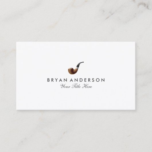 Carte de visite chic de tuyau de tabagisme (Devant)