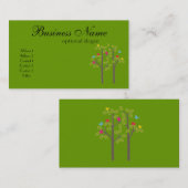 Carte de visite chic de vert de boutique (Devant / Derrière)