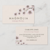 Carte de visite chic de zen de rose élégant de (Devant / Derrière)