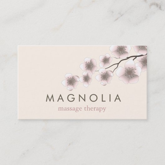 Carte de visite chic de zen de rose élégant de (Devant)