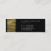 Carte de visite chic d'effet maigre d'or (Dos)