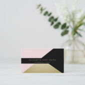 Carte de visite chic d'effet maigre d'or (Debout devant)