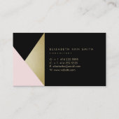 Carte de visite chic d'effet maigre d'or (Dos)