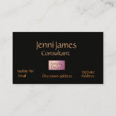 Carte de visite chic d'entreprise de décoration d' (Dos)