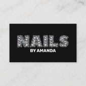 Carte De Visite Chic Diamond Nail Art Nail Technicien Nail Artiste (Devant)