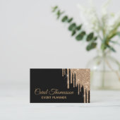 Carte de visite chic d'or d'égoutture (Debout devant)