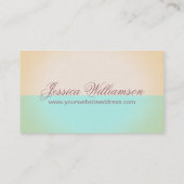 Carte De Visite Chic d'or et d'Aqua de Madame contemporaine (Dos)