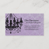 Carte de visite chic d'organisateur (Dos)