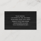 Carte de visite chic du DJ (Dos)