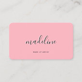 Carte De Visite Chic Dusty Blush rose avec nom de calligraphie noi (Devant)
