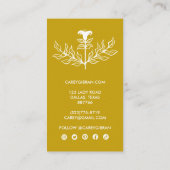 Carte De Visite Chic Elegant Blanc Lily Commande Merci Achat (Dos)