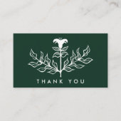 Carte De Visite Chic Elegant Blanc Lily QR Code Ordre Merci (Devant)