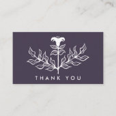 Carte De Visite Chic Elegant Blanc Lily QR Code Ordre Merci (Devant)