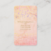 Carte De Visite Chic Elegant Confetti Professionnel (Dos)