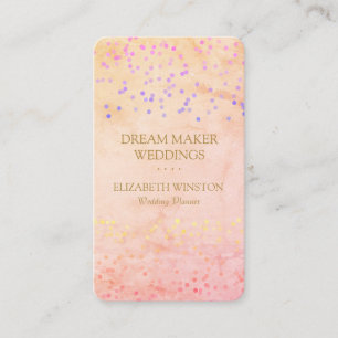 Carte De Visite Chic Élégant Confettis Professionnel