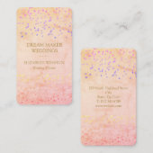 Carte De Visite Chic Élégant Confettis Professionnel (Devant / Derrière)