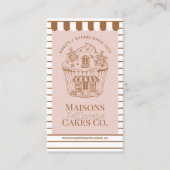 Carte De Visite Chic Elegant Cupcake Pastry Cake Shop Home Bakery (Devant)
