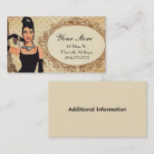 Carte de visite chic élégant de boutique de mode (Devant / Derrière)