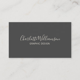 Carte De Visite Chic Élégant Élégant Monogramme Minimaliste Noir
