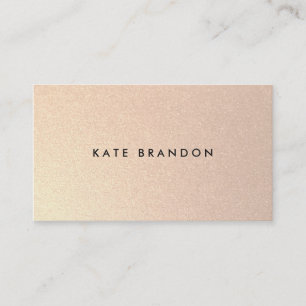 Carte De Visite Chic élégant Faux Brossé Gold Beauty Salon