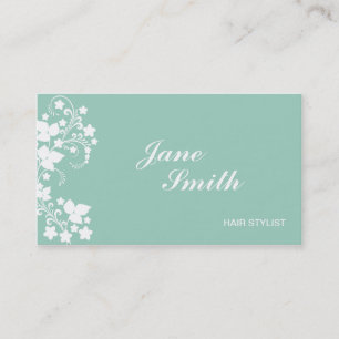 Carte De Visite Chic élégant floral de fleur moderne élégante