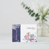 Carte De Visite Chic Elegant Floral Esthéticien (Debout devant)