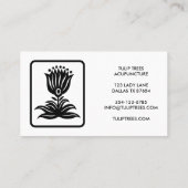 Carte De Visite Chic élégant logo Stylisé Tulip Wellness Healer (Dos)
