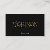 Carte De Visite Chic Elegant Luxe Calligraphie Professionnel (Devant)
