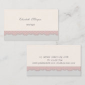 Carte De Visite Chic Elegant Luxe, Dentelle (Devant / Derrière)