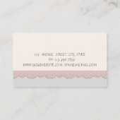 Carte De Visite Chic Elegant Luxe, Dentelle (Dos)