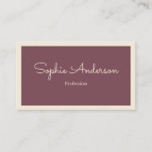 Carte De Visite Chic Elegant Mauve & Cream with QR Code  (Devant)