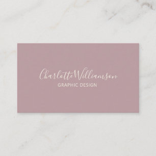 Carte De Visite Chic Élégant Monogramme Minimaliste Lilas Poussiér