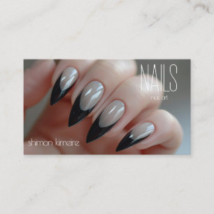 Carte De Visite Chic Elegant Nail Art Manicuriste Loyauté
