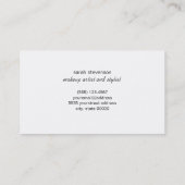 Carte De Visite Chic élégant noir et crème rayé moderne (Dos)