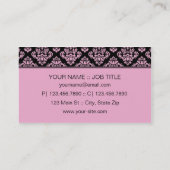 Carte De Visite Chic élégant professionnel élégant floral de (Dos)