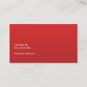 Carte De Visite Chic élégant professionnel moderne rouge (Dos)
