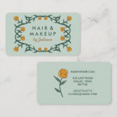 Carte De Visite Chic Élégant Rose Frame Feminine Floral Chic (Devant / Derrière)