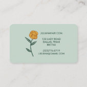 Carte De Visite Chic Élégant Rose Frame Feminine Floral Chic (Dos)