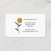 Carte De Visite Chic Elegant Rose Frame Floral (Dos)