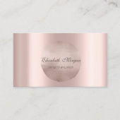 Carte De Visite Chic Elegant Simple Rose Gold Cercle (Devant)