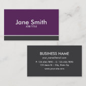 Carte De Visite Chic élégant simple simple professionnel moderne (Devant / Derrière)