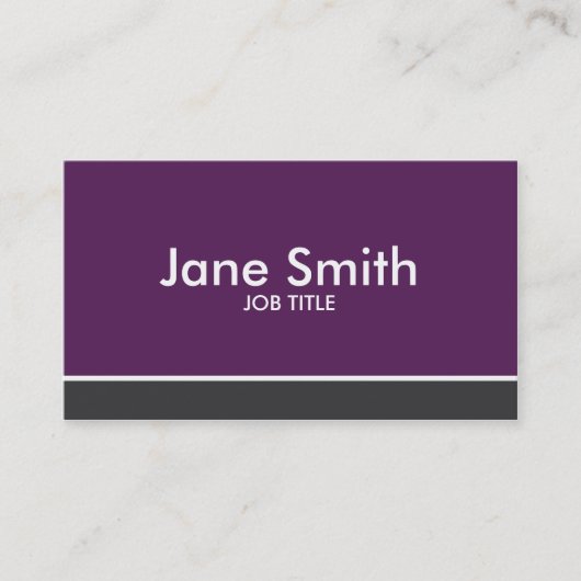 Carte De Visite Chic élégant simple simple professionnel moderne (Devant)