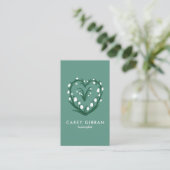 Carte De Visite Chic Elegant Snowdrop Lily Line Dessin CUSTOM QR (Debout devant)