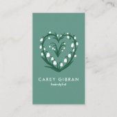 Carte De Visite Chic Elegant Snowdrop Lily Line Dessin CUSTOM QR (Devant)