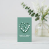 Carte De Visite Chic Elegant Snowdrop Lily Line Dessin sur mesure (Debout devant)