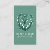 Carte De Visite Chic Elegant Snowdrop Lily Line Dessin sur mesure (Devant)