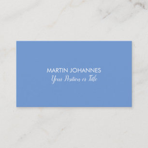 Carte De Visite Chic élégant sobre élégant minimaliste bleu élégan