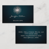 Carte De Visite chic, élégantes et professionnelles avec fleur de  (Devant / Derrière)