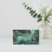 Carte De Visite Chic Emerald Green Malachite Parties scintillant o (Debout devant)